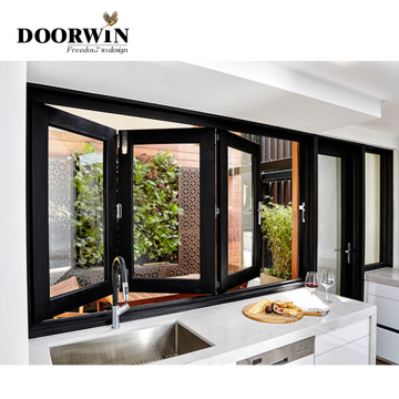 Customized style and size powder coated folding window price for Canada&USA market